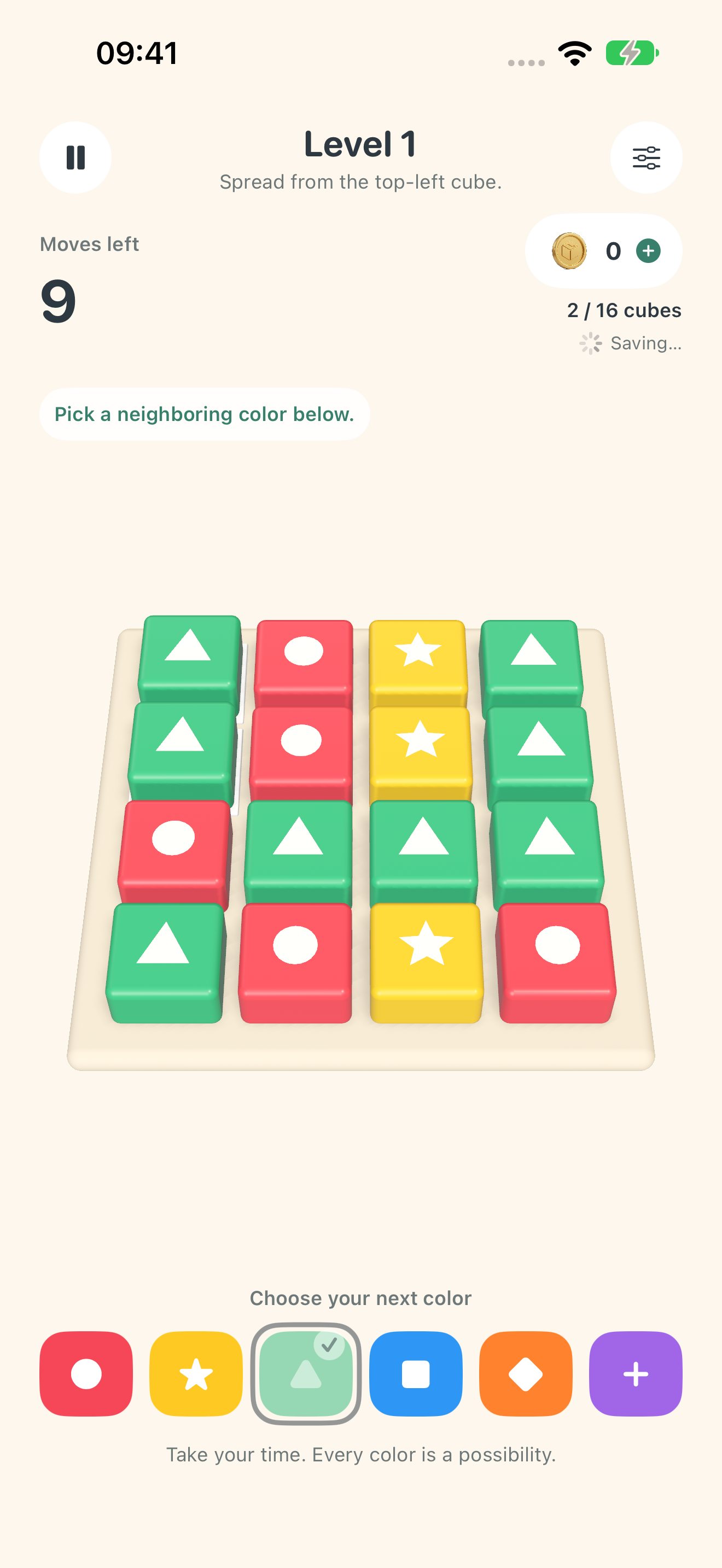 Drench Plus 6.0: colorful real 3D cubes in an Adventure puzzle